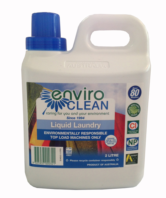 Enviro Clean Liquid Laundry. Top Load. 2 Litre. - Click Image to Close