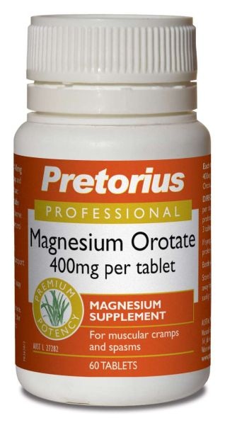 Magnesium Orotate. 400mg. 60 Tablets.