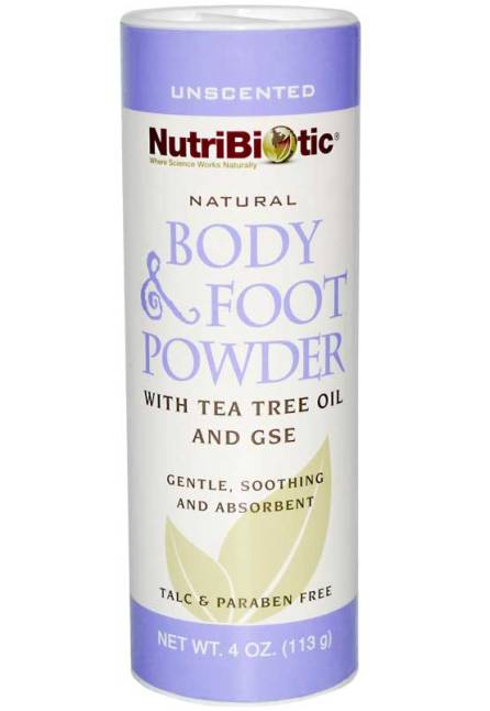 Body & Foot Powder. Contains Tea Tree Oil & GSE. 113gm.
