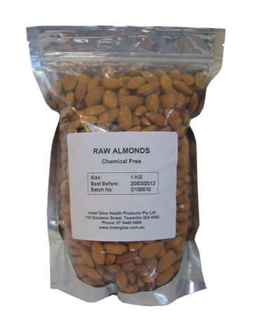 Almonds - Raw. Chemical Free. 1kg.